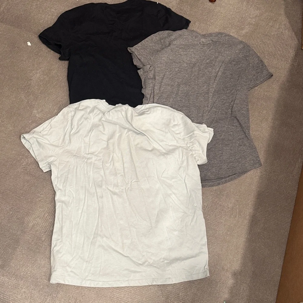 Abercrombie & Fitch Kids Tees - Black, Gray, White  Bundle Size 11/12